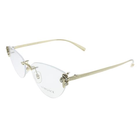 versace women glasses with studs|versace rimless glasses for women.